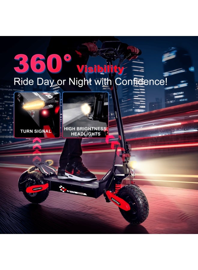 سكوتر كهربائي GT06، سرعة قصوى 55 كم/ساعة ومدى أقصى 65 كم، محرك 1200 واط، نظام تعليق مزدوج، نظام منع الانزلاق TCS، حمولة قصوى 150 كجم، قابل للطي - Image 4